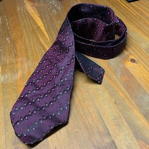 Vintage Molteni Gabriele Chevron Pattern Silk Tie